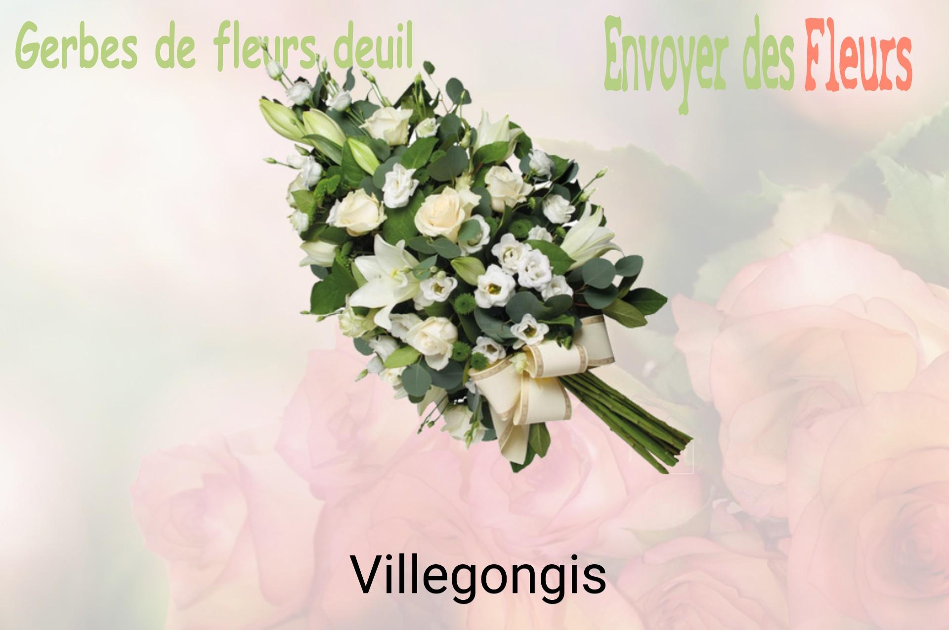 Gerbe de fleurs de deuil livrée à Villegongis